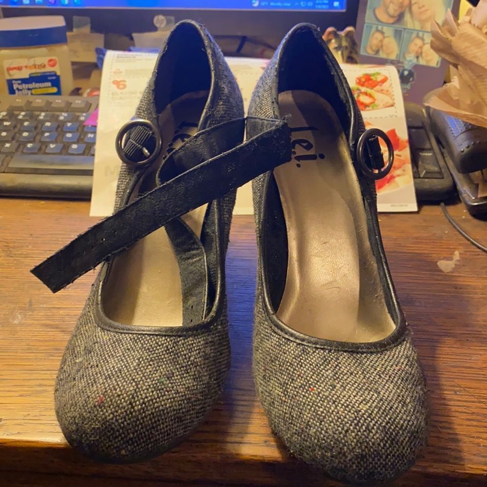 L.E.I Tweed Heels sz. 10